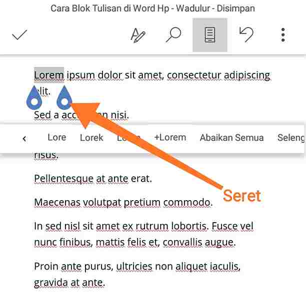 Cara Blok Tulisan di Microsoft Word Hp Android - Langkah #6