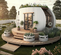 ideas de casas de madera para tu jardín, hechas con inteligencia artificial