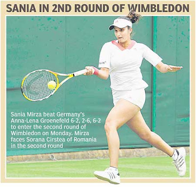 Sania Mirza Wimbledon 2009 Photos