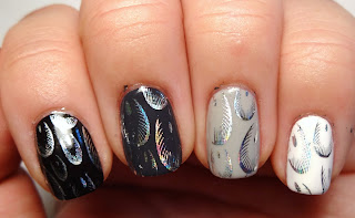 Foil Feather Nails