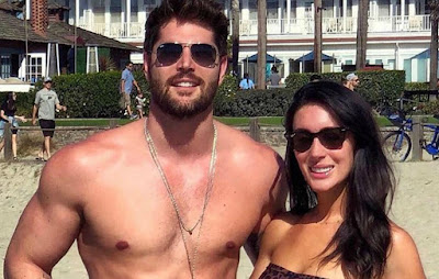 Nick Bateman with his wife Maria in a beach