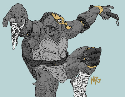 Ilustración de las Tortugas Ninja MiguelAngel