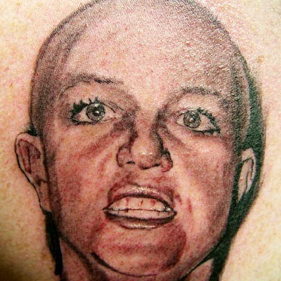 Getting a tattoo of Britney