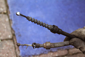 Golf MK2 Replacing Handbrake Cable - Old vs New