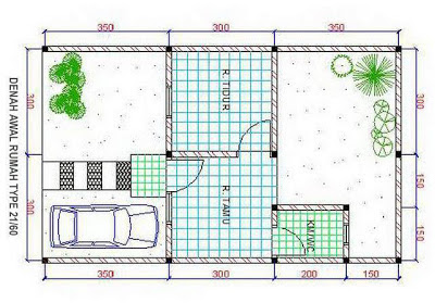  Denah  Rumah  Sederhana Type  21  Desain Rumah 