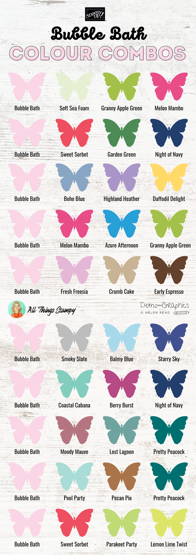 Trena's Stampin' Headquarters: My Favorite Color Combo Chart