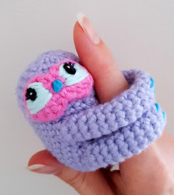 crochet finger sloth