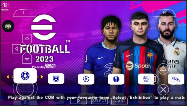 eFOOTBALL PES 2023 PPSSPP CAMERA PS5 ANDROID OFFLINE 600MB BEST GRAPHICS  NEW KITS & LATEST TRANSFERS 