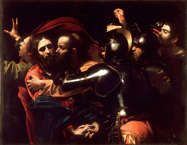لوحة القبض على السيد المسيح للفنان كارافجيو