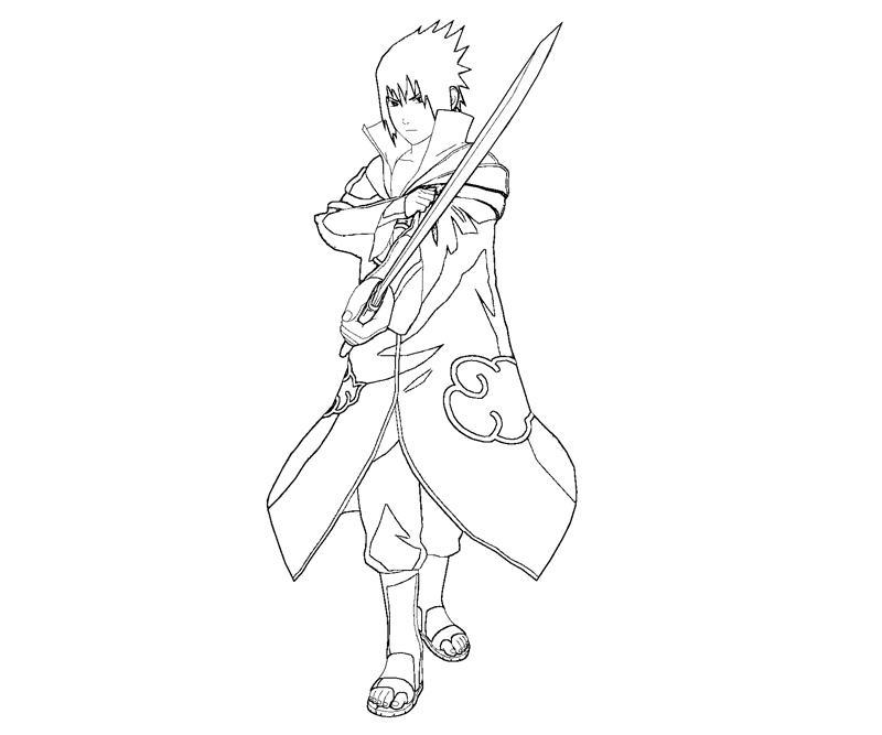 Printable Sasuke Uchiha 12 Coloring Page