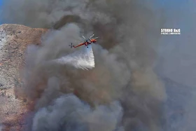 Καταστροφική η πυρκαγιά στις Μυκήνες (βίντεο)