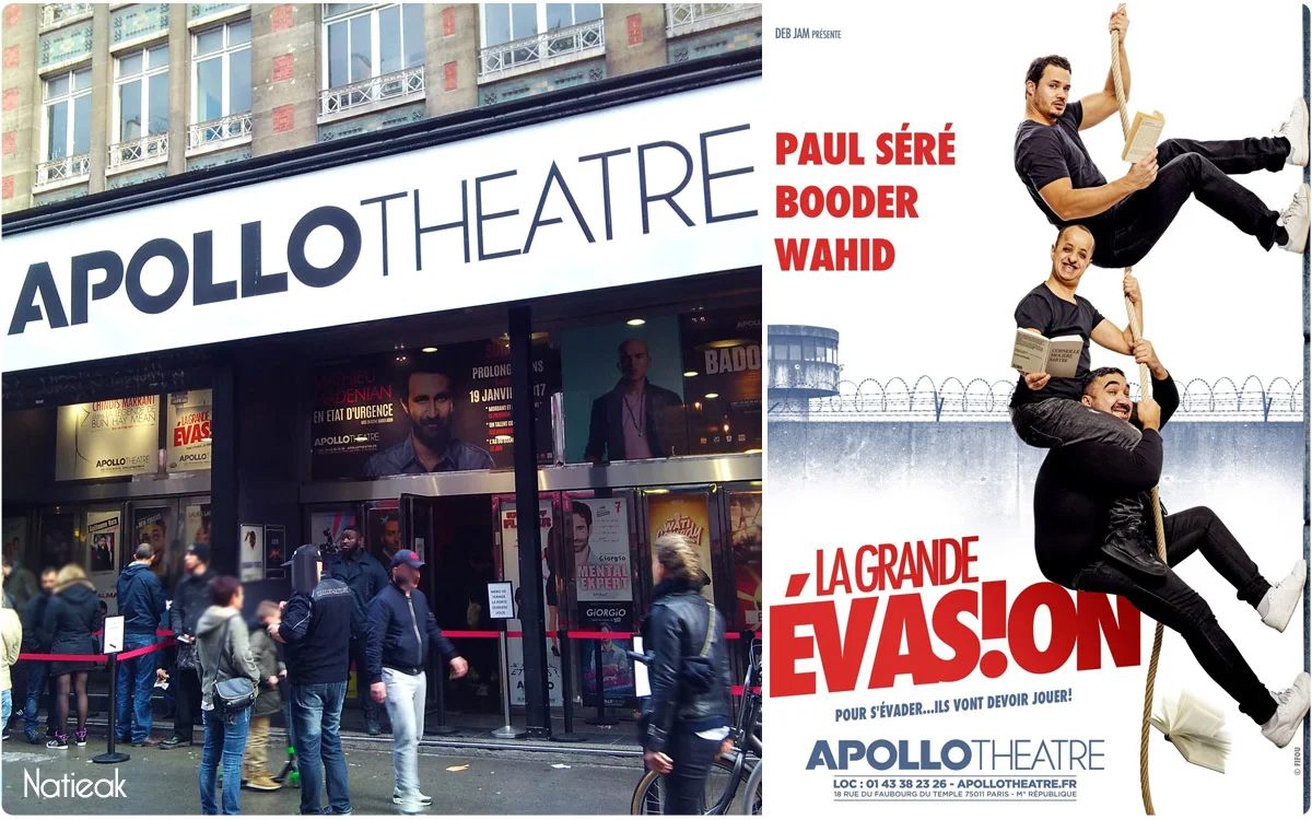 Affiche de la pièce La grande évasion à l'Apollon théâtre