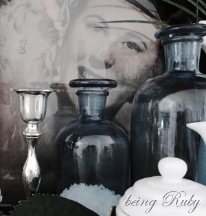 Being Ruby - Blue Bottles - Silver