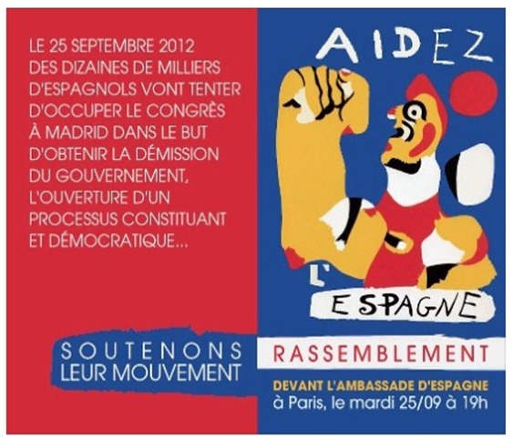 Manifestacion parisenca per Espanha