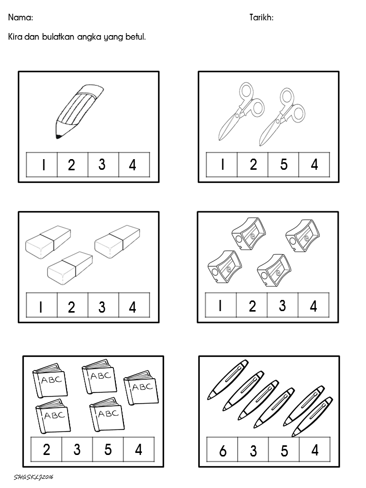 PRA SEKOLAH S K LONG JAAFAR: Lembaran Kerja Matematik