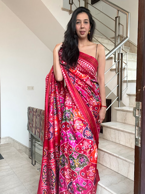 Matka design multicolour Pochampally saree