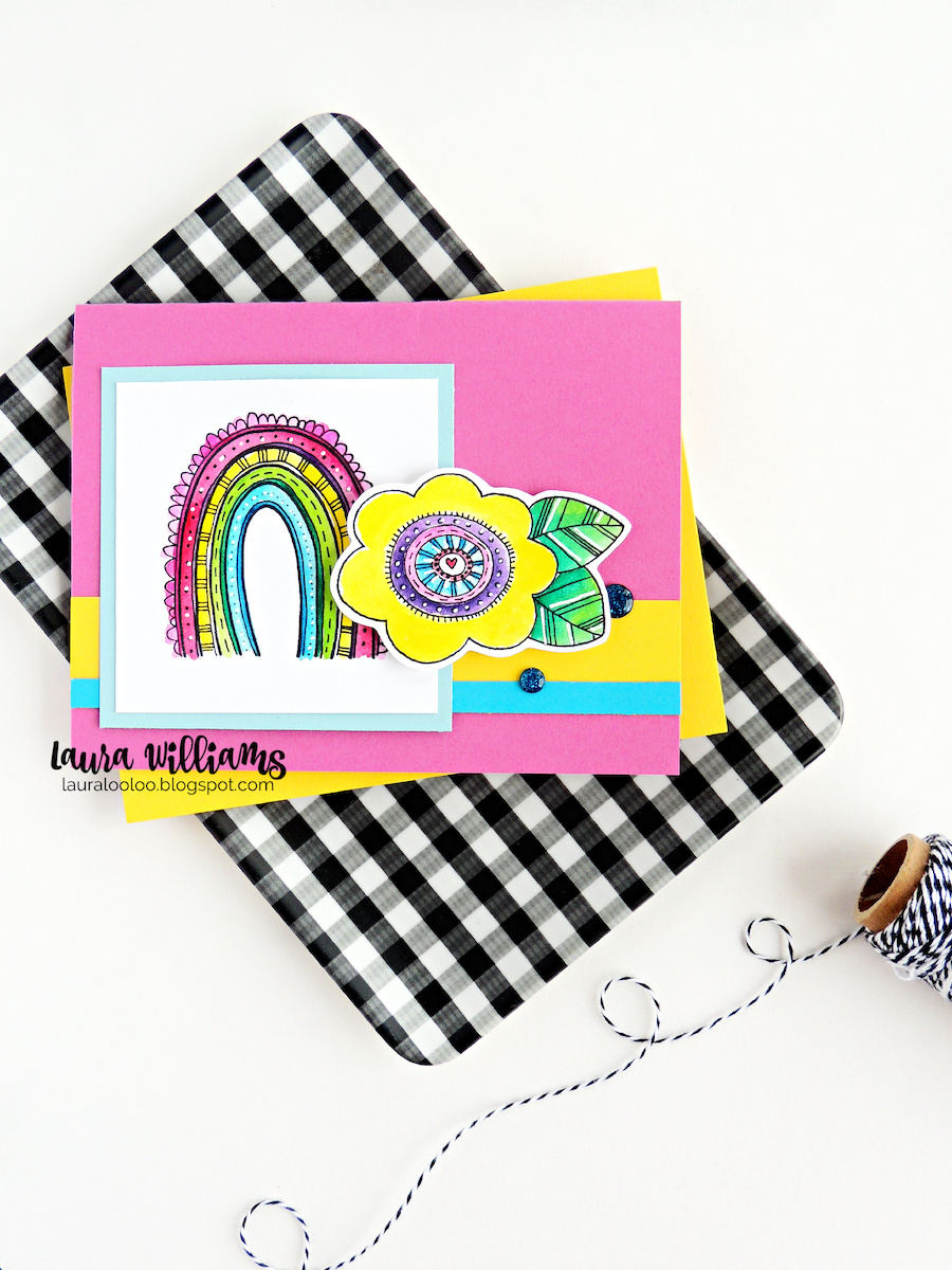 Visit my blog to see two handmade card ideas with these cheery rainbow themed stamps from Impression Obsession. The Rainbow Scallops and Rainbow Flower stamps, along with other adorable designs drawn by Lindsay Ostrom are perfect for handmade cards, scrapbooking and paper crafting.