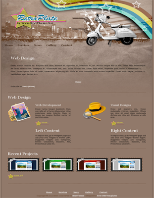 free blogger template convert from wordpress theme with retro and classic style