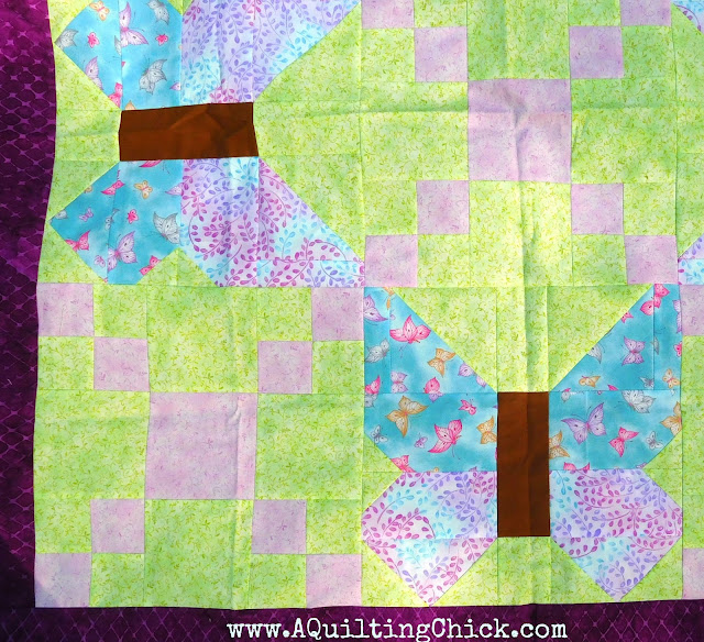 A Quilting Chick - Butterfly Trellis - Close