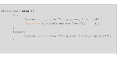 Sử dụng từ khóa final trong try...catch trong lập trình java