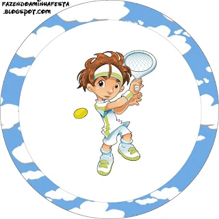 Tennis Boy, Toppers or Free Printable Candy Bar Labels.