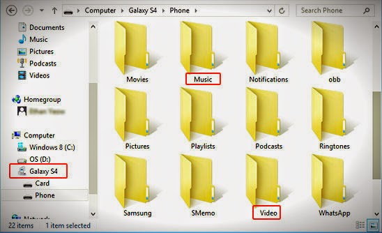 phone storage via Windows Explorer