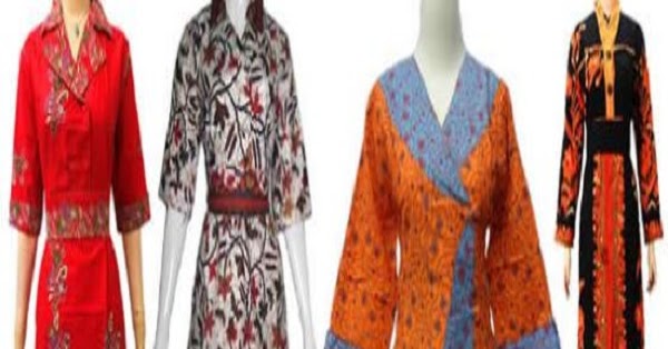 Model baju atasan batik terbaru wanita kombinasi muslim 