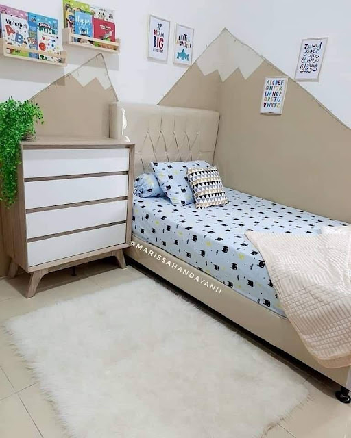 design bilik tidur remaja perempuan simple