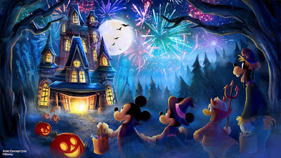 Mickey's Not So Scary Halloween Party Fireworks Concept Art 2019