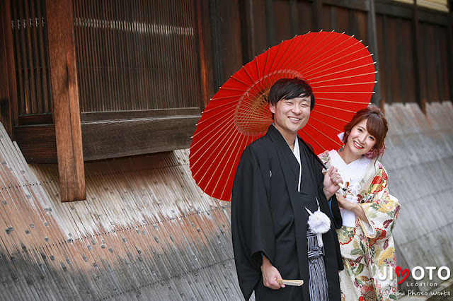 京都の嵐山でロケーション撮影