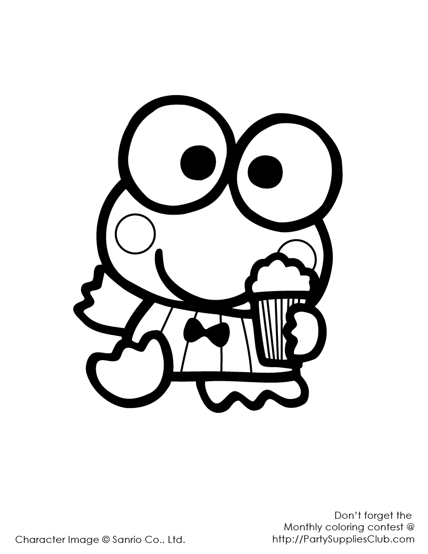 Cartoons Coloring Pages: Keroppi Coloring Pages