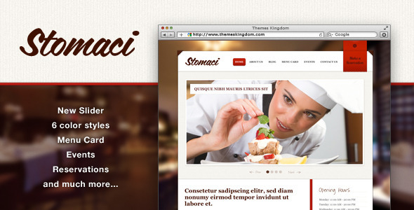 Stomaci - Restaurant & Cafe WordPress Theme - ThemeForest Item for Sale