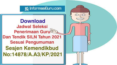 Download Pengumuman Sesjen Kemendikbud No:14878/A.A3/KP/2021 tentang Seleksi Penerimaan Guru Dan Tendik  SILN Tahun 2021 I PDF