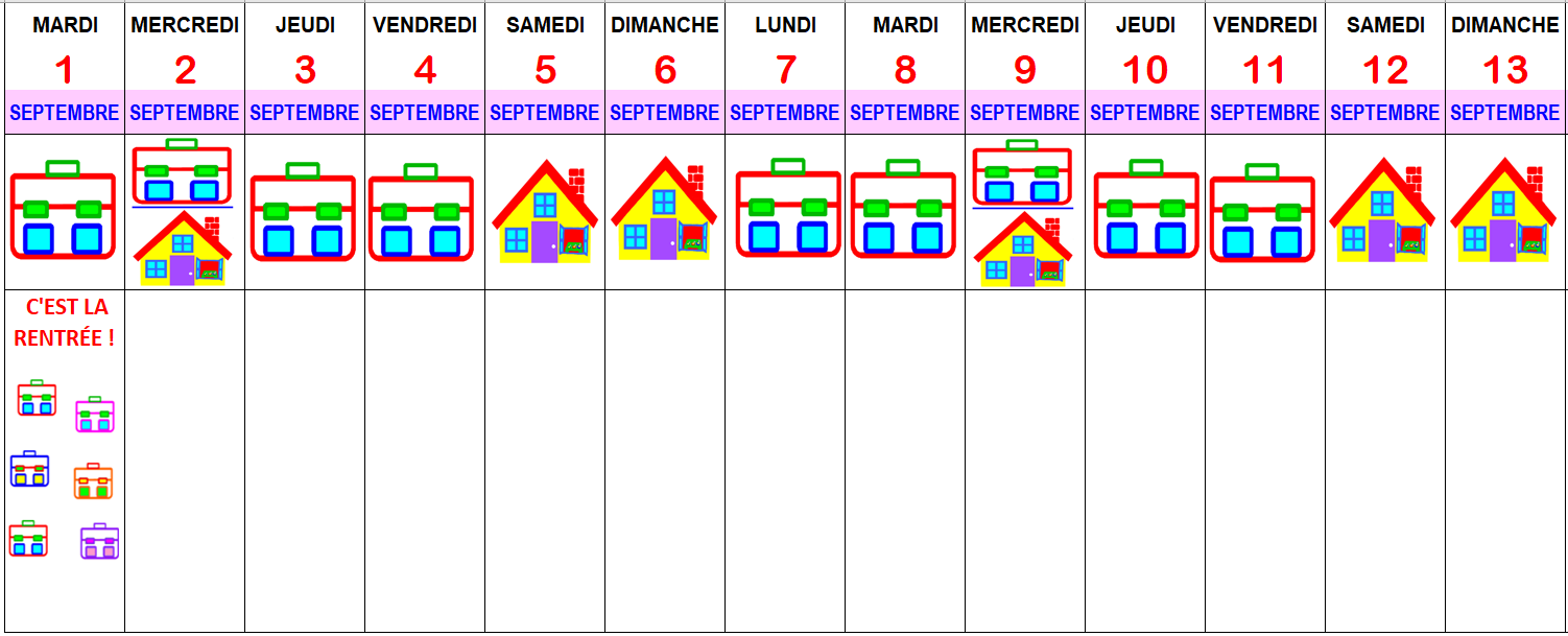 La Petite Ecole Dans La Prairie La Maternelle De Naternelle Tps Ps Ms Frise Calendrier 21 Poutre Du Temps