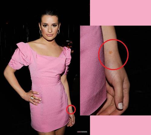 lea michele tattoos 7. Lea has a tattoo on each foot: