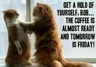 Get a hold of yourself, bob... The coffee is almost ready and tomorrow is Friday!