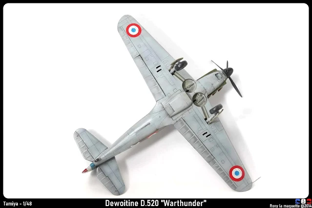 Maquette du Dewoitine D.520  Warthunder de Tamiya au 1/48.