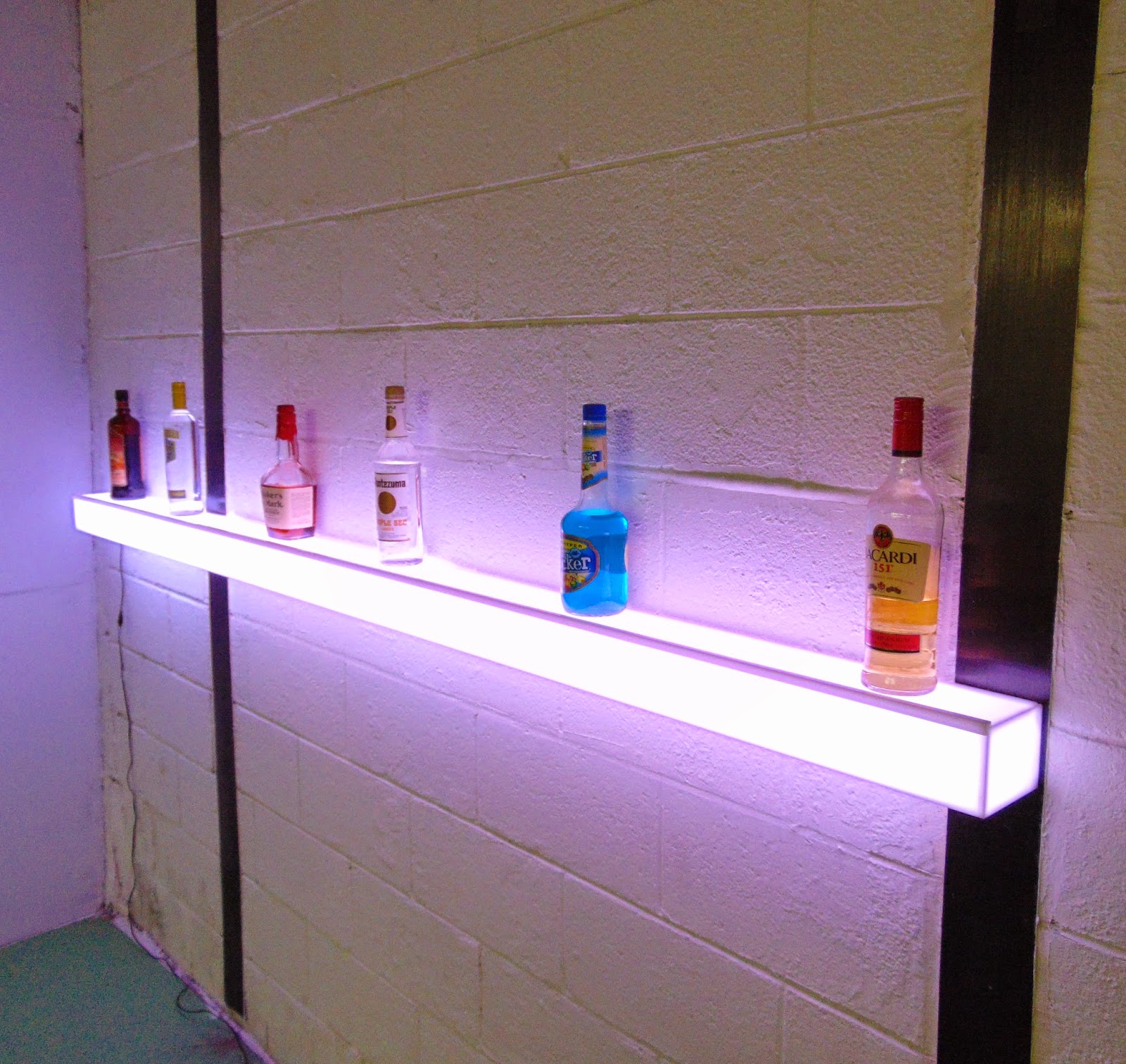 BarChefs: Light up floating wall shelves add ambience to ...