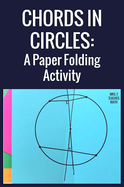 This paper folding activity is a great way for geometry students to practice properties of chords and circle theorems.