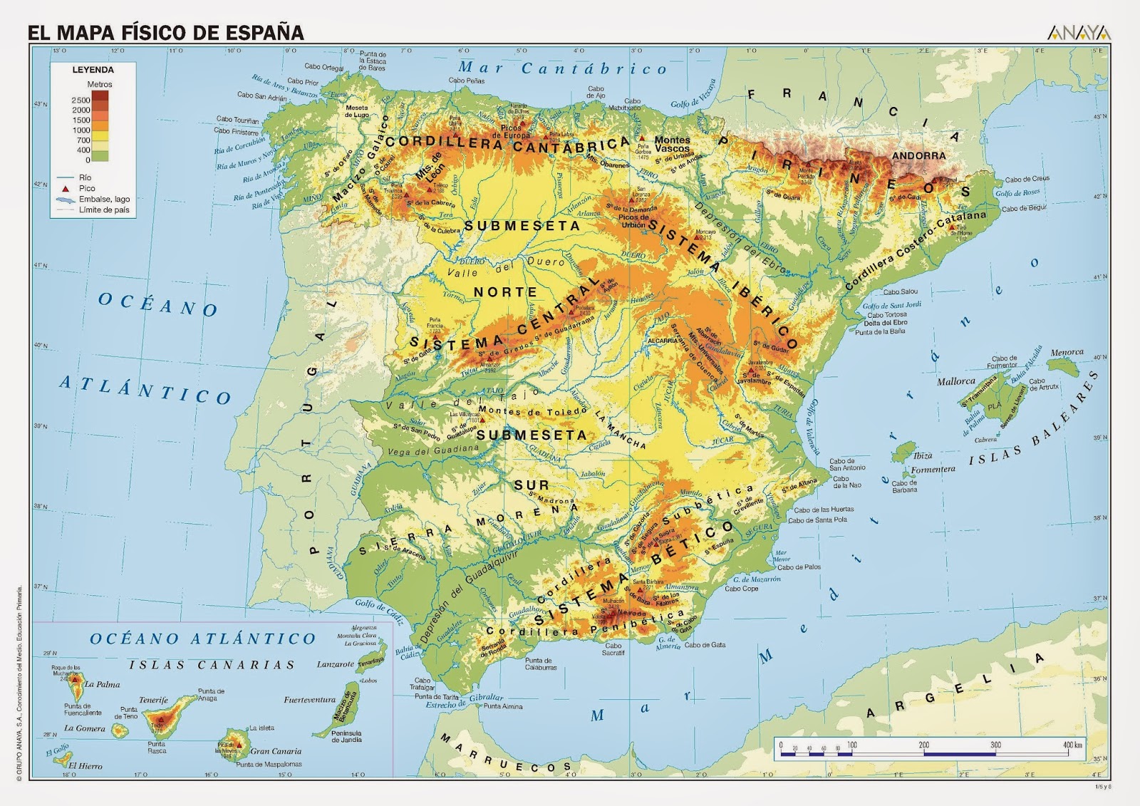 El blog de arcicarmen: Tema 1. El relieve de España 