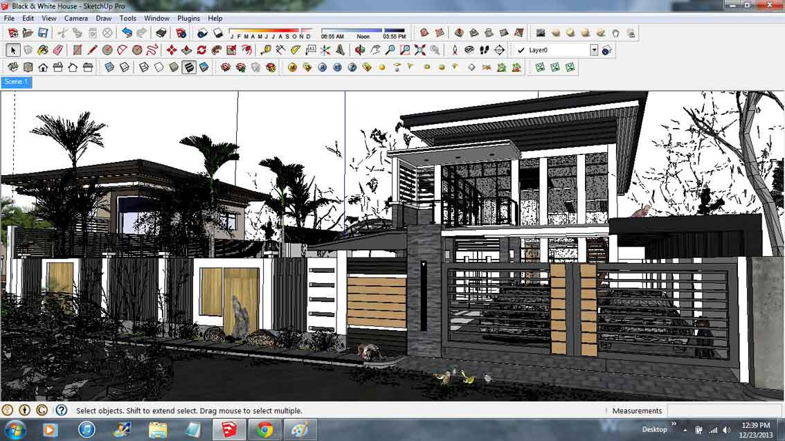  SKETCHUP  TEXTURE VRAY TUTORIAL EXTERIOR