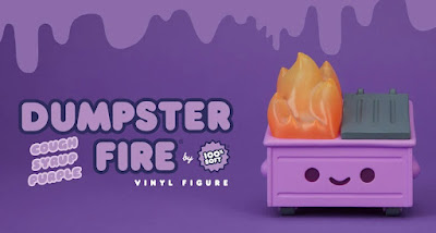 Dumpster Fire Cough Syrup Purple Edition Vinyl Figure by 100% Soft