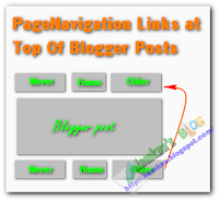 Thêm Older,never post trên đầu bài viết trong blogspot - How to Add PageNavigation Links at Top Of Blogger Posts