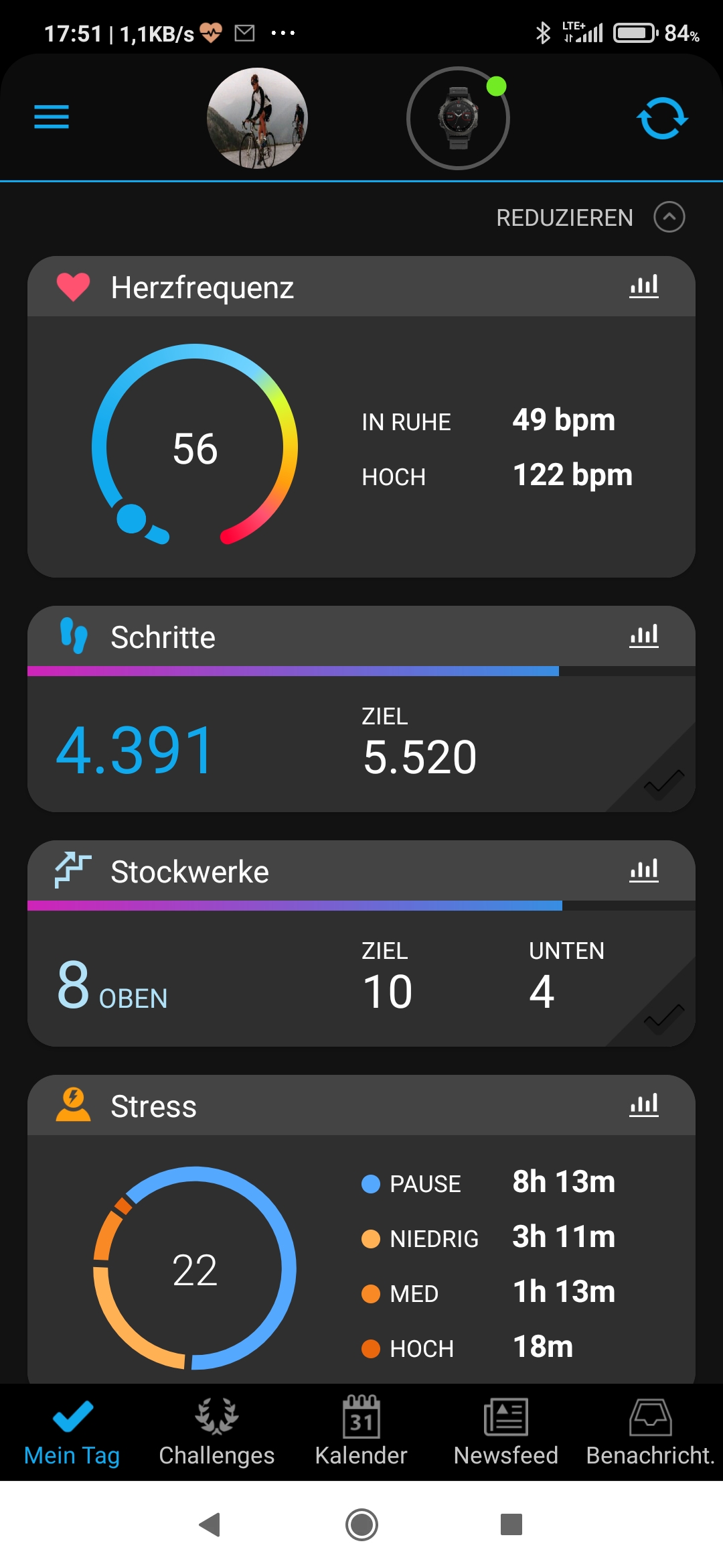 fahrrad & outdoor-gps mit sportcomputer garmin