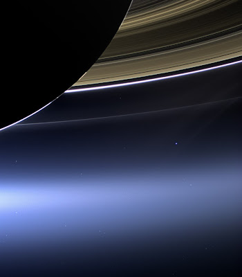 Earth from Saturn photo courtesy of NASA/JPL-Caltech/Space Science Institute 