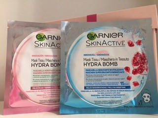 Hydra Bomb de Garnier, Mask Tissu de Garnier, Hidra Bomb