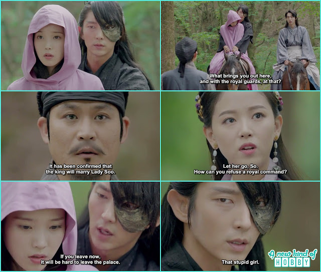 hae so was with 4th prince on his horse the astronomer told hae so is going to be kings wife so she has to leave - Moon Lovers Scarlet Heart Ryeo - Episode 6 Review