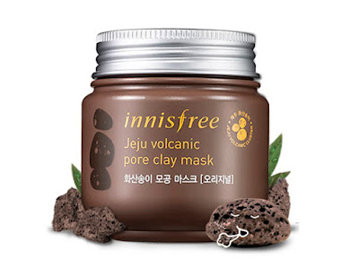 Innisfree - Jeju Volcanic Pore Clay Mask (100 ml). Maschera wash-off all'argilla vulcanica che assorbe il sebo, pulisce i pori e rimuove le impurità che si insinuano in profondità nei pori