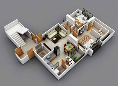 Desain rumah minimalis 3D