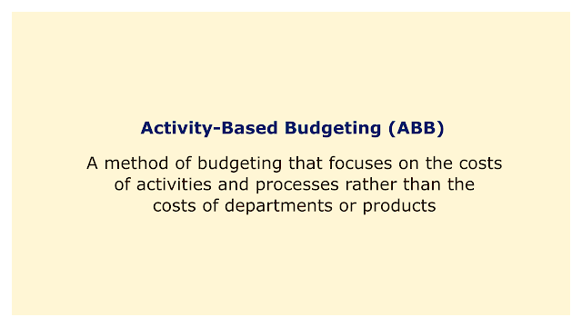 A method of budgeting that focuses on the costs of activities and processes rather than the costs of departments or products.
